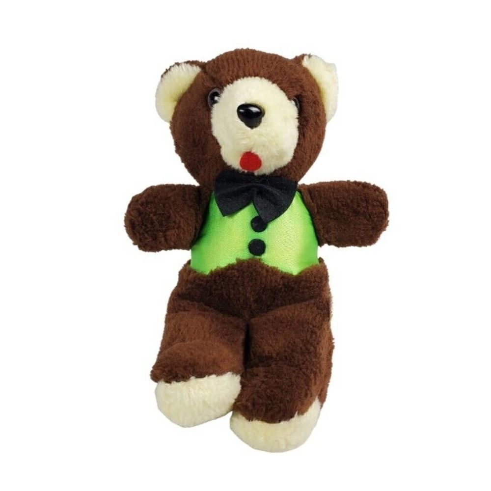 Vintage Teddy Bear Bow Tie Korea Red Tongue Brown Stuffed Animal America Wego